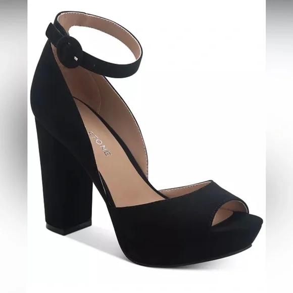 BRAND NEW! Sun & Stone Reeta Pump Black Heels - Picture 2 of 9